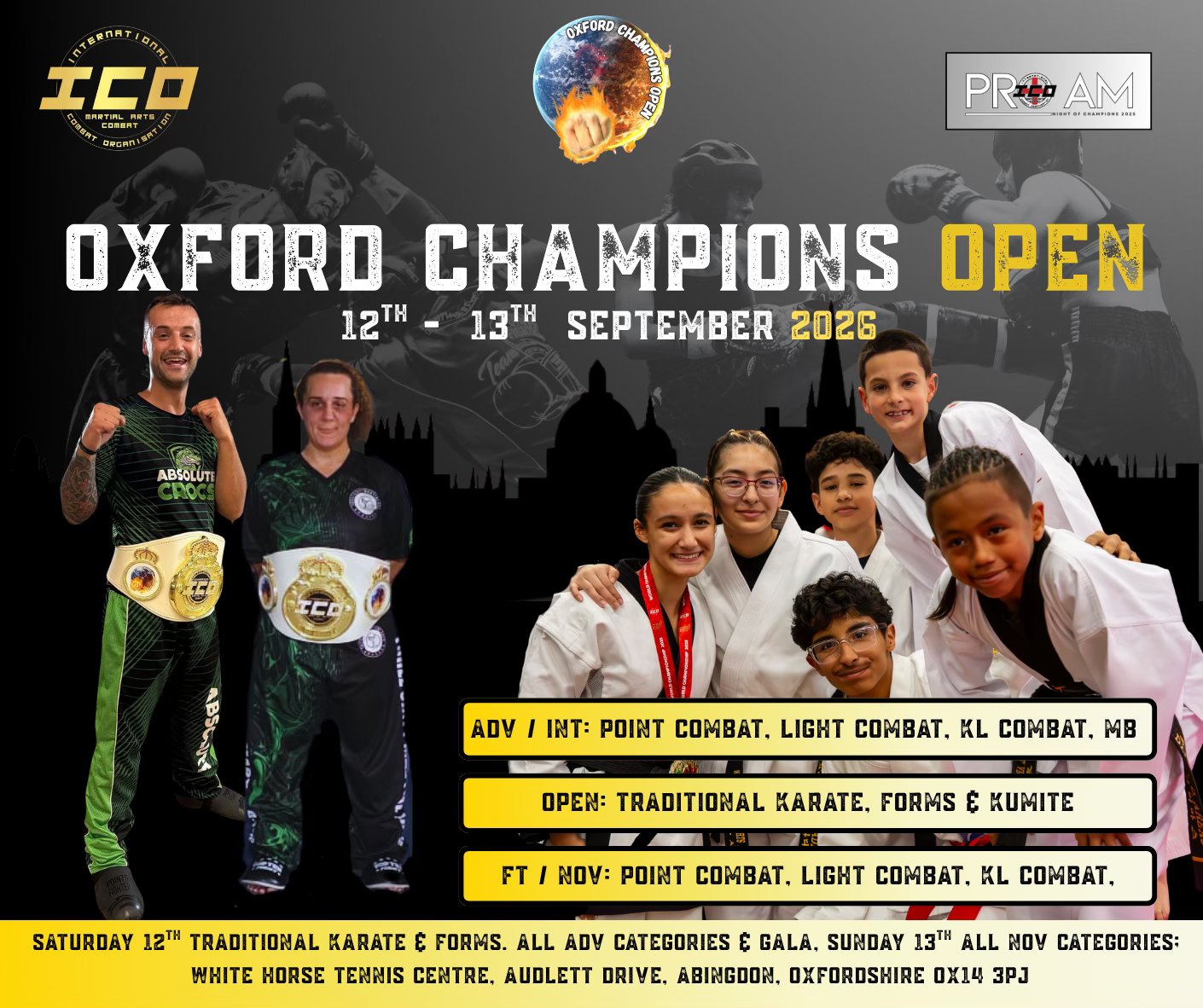 ICO Champions Oxford Open 2026 (Two Day Event 12-09-26 13-09-26)